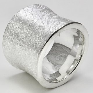 159,90 & 925er Sterlingsi, Silber Stahl Fingerring € asymmetrischer Ring Silber