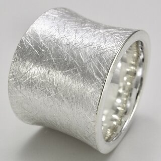 Silberring Ring mit Schwung aus 925er Silber - Fingerring - Sterlingsilber - Größe 60