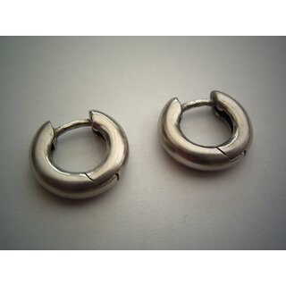Kleine Klappcreolen aus  Edelstahl - 12 mm - Ohrringe