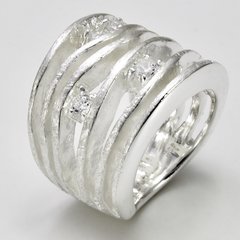 Silberring "Traum aus Silber und Zirkonia Steinen" aus 925 Sterlingsilber 56