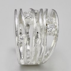 Silberring "Traum aus Silber und Zirkonia Steinen" aus 925 Sterlingsilber 56