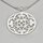 Anhänger "Blumenornament Fleuron" aus eismattiertem 925er Silber - Kettenanhänger - Sterlingsilber