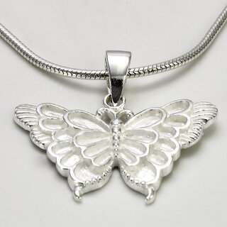 Anhnger Schmetterling aus poliertem 925er Silber - Kettenanhnger - Sterlingsilber