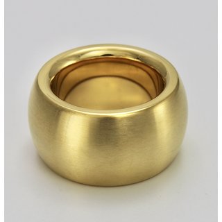 Breiter Ring aus vergoldetem Edelstahl - 14mm - Edelstahlring 52