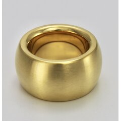 Breiter Ring aus vergoldetem Edelstahl - 14mm - Edelstahlring 56