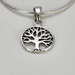 Anhänger  kleiner Weltenbaum aus 925er Silber - Lebensbaum Kettenanhänger - Sterlingsilber