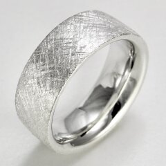 Massiver eismattierter unisex Ring 925er Sterlingsilber XXL - Größe 60