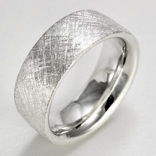 Massiver eismattierter unisex Ring 925er Sterlingsilber XXL - Gre 62
