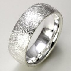 Massiver eismattierter unisex Ring 925er Sterlingsilber...