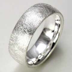 Massiver eismattierter unisex Ring 925er Sterlingsilber XXL bis Größe 72 64