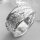 Fein geschwungener Bandring aus 925er Silber - 10 mm - Fingerring - Sterlingsilber bis Größe 68 - Größe 64