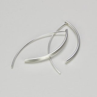 Ausdrucksstarker Ohrhänger aus fein mattiertem 925er Silber -  Ohrringe - Sterlingsilber