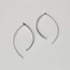 Ausdrucksstarker Ohrhänger aus fein mattiertem 925er Silber -  Ohrringe - Sterlingsilber