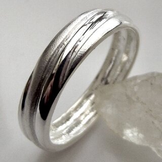 Silberring rundherum Design aus 925er Sterlingsilber - Gre 68
