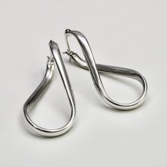 Gedrehte Creolen aus 925er Silber - 40 mm - Ohrringe - Sterlingsilber