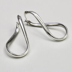 Gedrehte Creolen aus 925er Silber - 40 mm - Ohrringe - Sterlingsilber