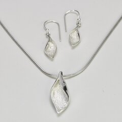 Schmuckset Blüte aus 925er Silber - Anhänger,...