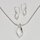 Schmuckset Blüte aus 925er Silber - Anhänger, Halskette und Ohrhänger