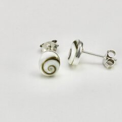 Ohrstecker aus 925er Silber mit Shiva Auge - 6 x 8  mm -...