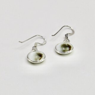 Ohrhnger aus 925er Silber mit Shiva Auge - 9  mm -  Ohrschmuck - Sterlingsilber - Operculum