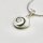 Anhänger aus 925er Silber mit Shiva Auge - 11  mm -  Kettenanhänger - Sterlingsilber - Operculum