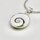 Anhänger aus 925er Silber mit Shiva Auge - 16 x 19  mm -  Kettenanhänger - Sterlingsilber - Operculum