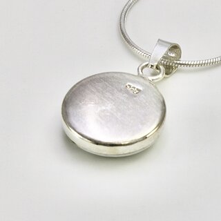 Anhnger aus 925er Silber mit Shiva Auge - 14  mm -  Kettenanhnger - Sterlingsilber - Operculum