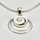 Anhänger aus 925er Silber mit Shiva Auge - 20 mm -  Kettenanhänger - Sterlingsilber - Operculum