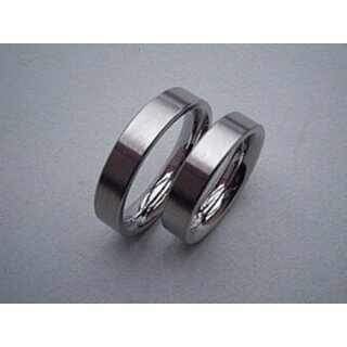 Schlichter Verlobungsring aus mattiertem Edelstahl - 5 mm - Partnerring - Fingerring - Bandring - Gre 74
