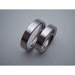 Schlichter Verlobungsring aus mattiertem Edelstahl - 5 mm - Partnerring - Fingerring - Bandring - Größe 74