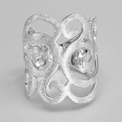 Breiter Rring Rankenornament aus eismattiertem 925er...