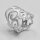 Breiter Rring Rankenornament aus eismattiertem 925er Silber - 23 mm - filigraner Fingerring - Sterlingsilber - Größe 58