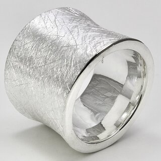 Silberring Ring mit Schwung aus 925er Silber - Fingerring - Sterlingsilber - Gre 58