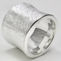 Silberring "Ring mit Schwung" aus 925er Silber - Fingerring - Sterlingsilber - Größe 58