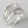 Ring schwebender Traum aus poliertem und satiniertem 925er Silber mit zwei Zirkonia- 13 mm - Sterlingsilber - Größe 60