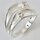 Ring schwebender Traum aus poliertem und satiniertem 925er Silber mit zwei Zirkonia- 13 mm - Sterlingsilber - Größe 60
