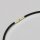 Kautschukband mit Bajonettverschluss aus vergoldetem Edelstahl - 3 mm - Halsband - Länge 42 cm