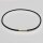 Kautschukband mit Bajonettverschluss aus vergoldetem Edelstahl - 3 mm - Halsband - Länge 42 cm