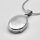 Kleines ovales Medaillon aus poliertem 925er Silber - 20  x 16 mm - Kettenanhänger - Sterlingsilber