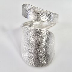 Eleganter offener Ring aus eismattiertem 925er Silber -...