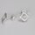 Kleine Ohrstecker "offenes Quadrat" aus eismattiertem 925er Silber - 8 x 8 mm - Ohrringe - Sterlingsilber
