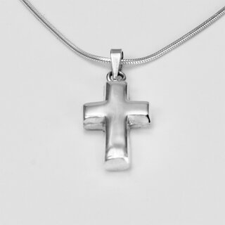 Anhnger kleines Kreuz aus edel poliertem 925er Silber - 16 mm x 10 mm - Kettenanhnger - Sterlingsilber