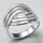 Filigraner Ring aus eismattiertem und poliertem 925er Silber - 15 mm  - Sterlingsilber