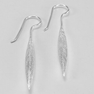 Ausdrucksstarke lange Ohrhnger aus eismattiertem 925 Silber - 60 mm - Ohrringe - Sterlingsilber