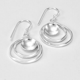 Ohrhänger Orbit aus poliertem 925 Silber - 23 mm - Ohrringe - Sterlingsilber