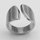 Eleganter, offener Ring aus mattiertem Edelstahl - 17mm  - Fingerring - Größe 54