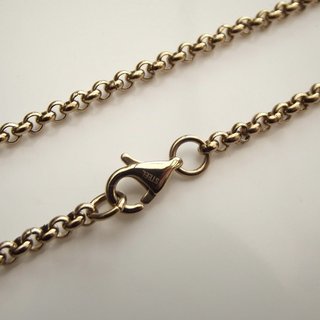 Halskette aus vergoldetem Edelstahl - Länge 45 cm - Stärke 2,5 mm - Erbskette