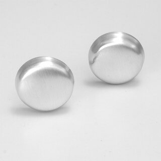 Runde Ohrclips aus mattiertem 925er Silber - 15 mm - Ohrringe - Sterlingsilber