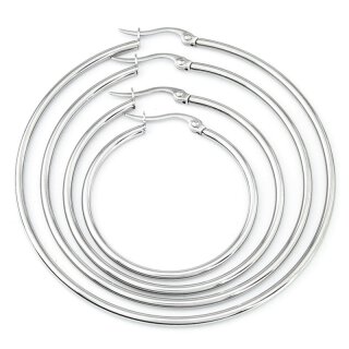 Edelstahlcreole 20 mm - 60 mm x 2 mm