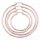 Edelstahlcreole rosévergoldet 20 mm - 60 mm x 2 mm 30 mm x 2 mm